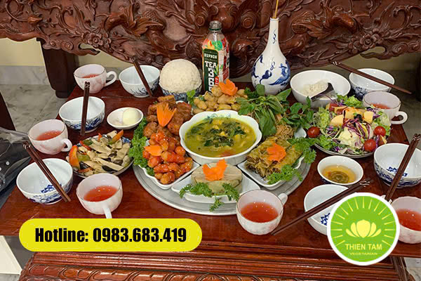 Dịch vụ đặt, nấu tiệc chay tại nhà - Đặt món chay ngon đãi tiệc ở Thiên Tâm.