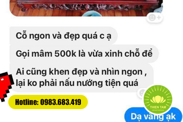 Khách hàng nói gì về mâm cỗ chay Vu Lan của Thiên Tâm?
