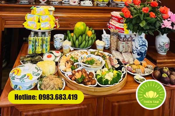 Thực đơn mâm cỗ chay Rằm tháng 7 – đẹp mắt, đúng nghi lễ