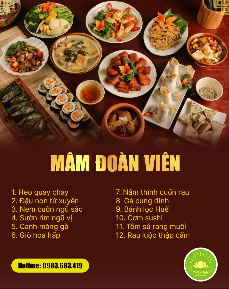 Mâm cỗ chay cúng rằm Đoàn Viên với 12 món sang trọng, đủ lễ nghi, giao tận nơi