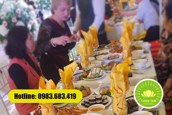 Thực đơn cỗ chay cưới phong phú, phù hợp nhiều khẩu vị