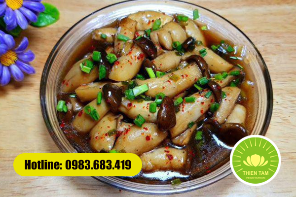 Nấm kho tiêu chay đậm đà cho thực đơn mâm cỗ chay