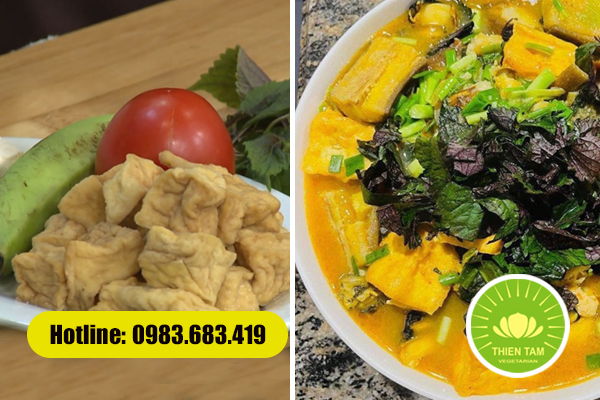 Gia vị và nguyên liệu chay thanh đạm giúp món ăn trong thực đơn cỗ chay thêm đậm đà